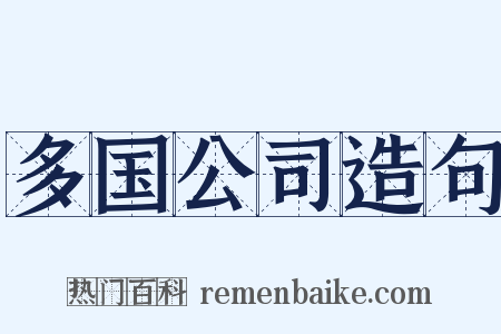 多国公司造句是什么意思的图片
